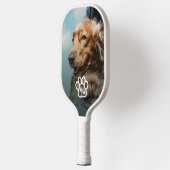 Add Your Own Photo Dog Pets Monogram Pickleball Schläger (Links)