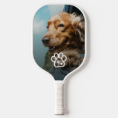 Add Your Own Photo Dog Pets Monogram Pickleball Schläger (Vorderseite)