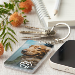 Add Your Own Photo Dog Pets Monogram Schlüsselanhänger