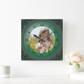 ADD YOUR OWN PHOTO OR TEXT. QUADRATISCHE WANDUHR (Zuhause)