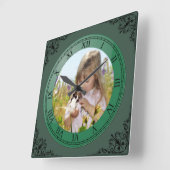 ADD YOUR OWN PHOTO OR TEXT. QUADRATISCHE WANDUHR (Winkel)