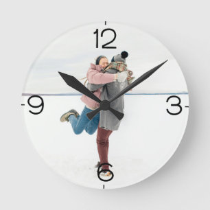 Add Your Own Photo Personalized Acrylic Wall Clock Runde Wanduhr