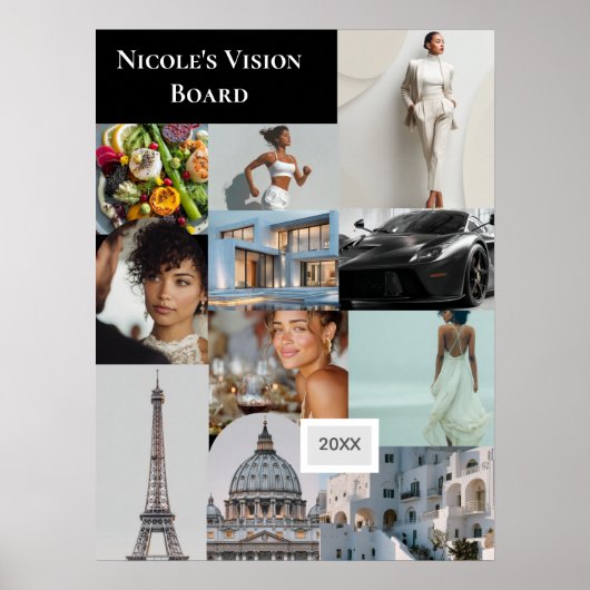 Add Your Own Photo Vision Board Custom Poster (Vorne)