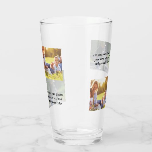 Add your own photos, text and background throw pi glas (Rechts)