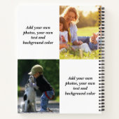 Add your own photos, text and  background throw pi notizblock (Rückseite)