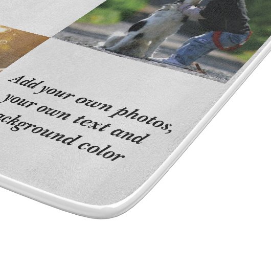 Add your own photos, text and  background throw pi schneidebrett (Ecke)