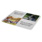 Add your own photos, text and  background throw pi schneidebrett (Ecke)