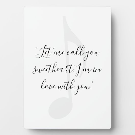 Add Your Own Song Lyric Fotoplatte (Vorderseite)