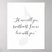 Add Your Own Song Lyric Music Quote Poster (Vorne)