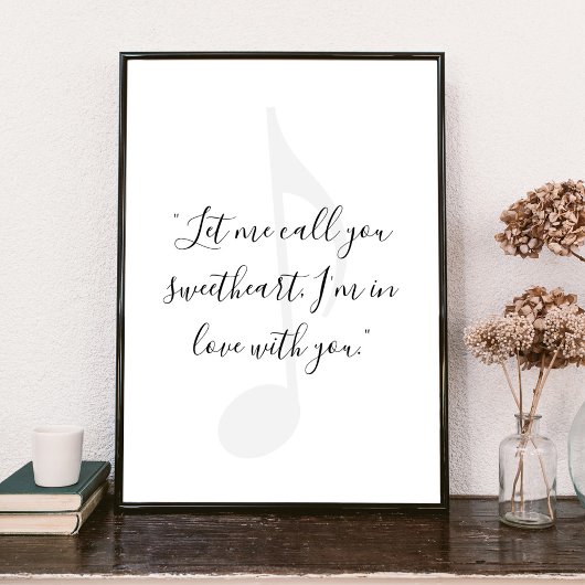 Add Your Own Song Lyric Music Quote Poster