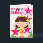 Add Your Own Text: Birthday Girl Karte<br><div class="desc">Whether it is for a birthday,  a get well wish or just to say hello,  our personalize-able greeting cards will help get the message to your loved ones.</div>