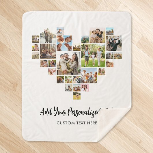 Add Your Own Text Heart Shaped Photo Collage Sherpadecke