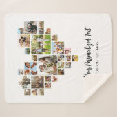 Add Your Own Text Heart Shaped Photo Collage Sherpadecke (Vorderseite (Horizontal))