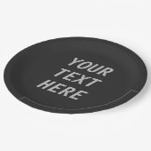 Add Your Own Text Pappteller (Schrägansicht)