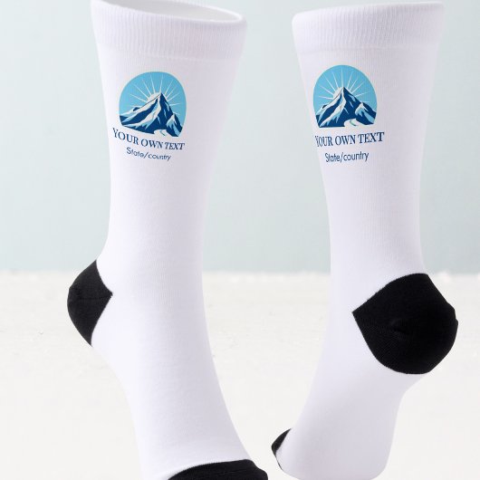 Add your own text ski resort mountain hiking socken