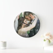 Add Your Own Wedding Foto von Custom Round Clock Große Wanduhr (Zuhause)