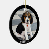 Add Your Pet Photo Christmas Keramik Ornament (Rechts)