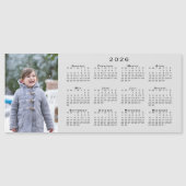 Add Your Photo 2026 Calendar on Gray Magnet (Vorderseite)