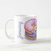 Add your photo and name cute donuts purple kaffeetasse (Links)