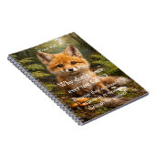 Add your photo and text Modern fine art fox cute Notizblock (Rechte Seite)