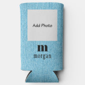 Add Your Photo Initial Name, Trendy Slim Selters Dosenkühler (Vorderseite)