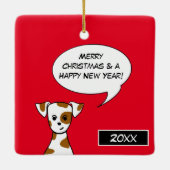 Add Your Photo | Personalize Text | Custom Photo Keramikornament (Rückseite)