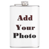 Add Your Photo Personalized Modern Elegant Travel Flachmann (Vorderseite)