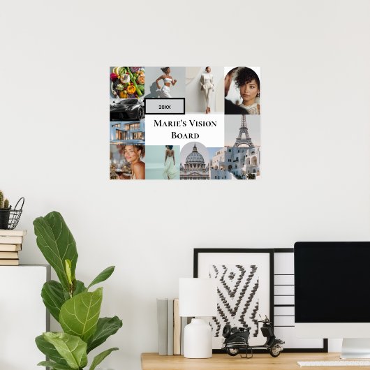 Add Your Photo Vision Board Custom Poster (Heimbüro)