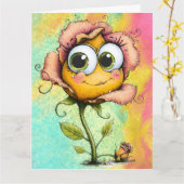 *Add your special message * Karte (Gelbe Blume)