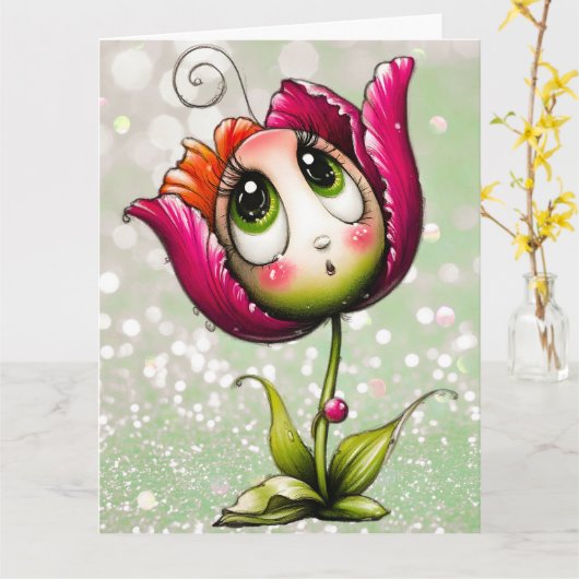 Add your special message  karte (Gelbe Blume)