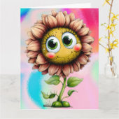 Add your special message  karte (Gelbe Blume)