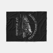 Add Your Text Easily Distracted By Steam Trains Fleecedecke (Vorderseite (Horizontal))