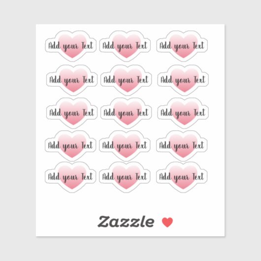 Add your text Heart message sticker (Blatt)