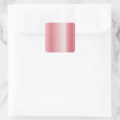 Add Your Text Monogram Name Logo Rose Gold Blank Quadratischer Aufkleber (Tasche)