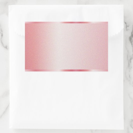 Add Your Text Name Logo Rose Gold Blank Template Rechteckiger Aufkleber (Tasche)
