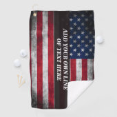 Add your text on American flag  Golfhandtuch (Insitu)