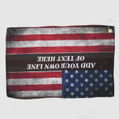 Add your text on American flag  Golfhandtuch (Horizontal)