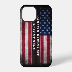 Add your text on American flag  iPhone 12 Pro Hülle