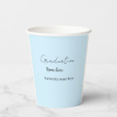 add your text simple graduate add school name cong pappbecher (Rückseite)