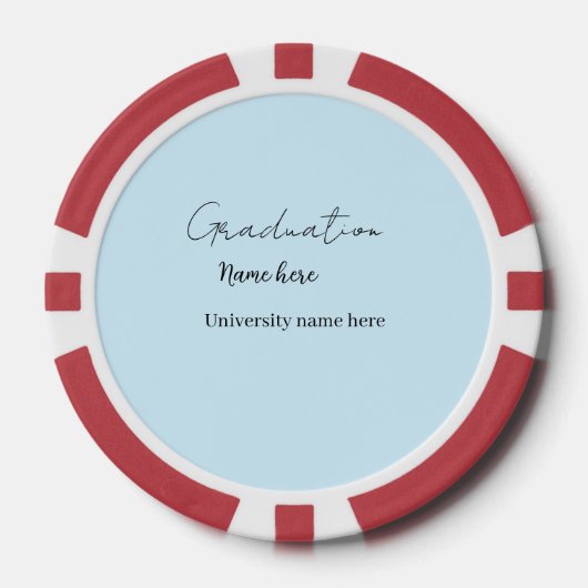 add your text simple graduate add school name cong pokerchips (Vorderseite)