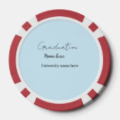 add your text simple graduate add school name cong pokerchips (Rückseite)