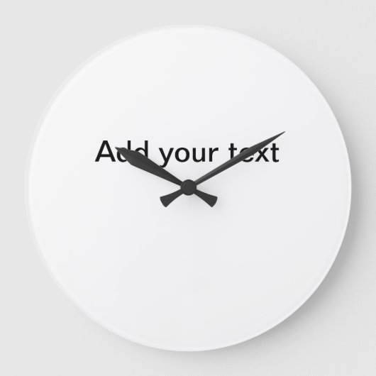 add your text simple minimal custom personalized  große wanduhr (Vorderseite)