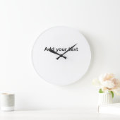 add your text simple minimal custom personalized  große wanduhr (Zuhause)