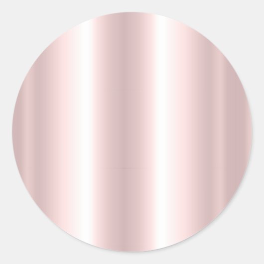 Add Your Text Upload Logo Stylish Rose Gold Blank Runder Aufkleber (Vorderseite)