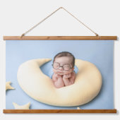 Add Your Three Photo Personalized Wandteppich Mit Holzrahmen (Vorderseite)