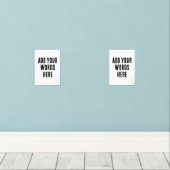 Add Your Words Here Custom Customized Personalized Bilderwand Sets (Holzboden)
