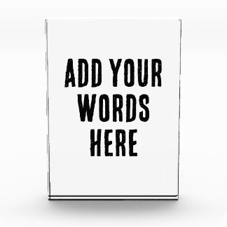 Add Your Words Here Custom Customized Personalized Fotoblock