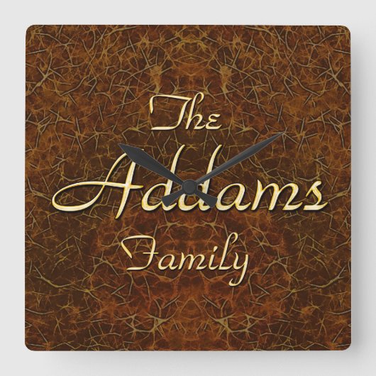 ADDAMS Family Clan Wiedersehen - benutzerdefiniert Quadratische Wanduhr (Vorderseite)