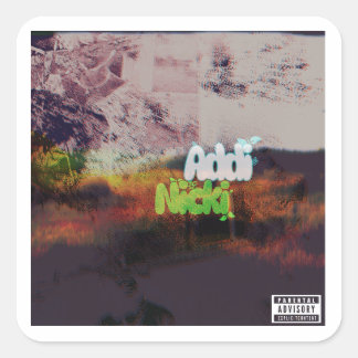 Addi Nicki Albumcover-Kunstwerk Quadratischer Aufkleber