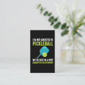 Addicdicted to Pickleball Player Sport Athlete Spa Visitenkarte (Stehend Vorderseite)
